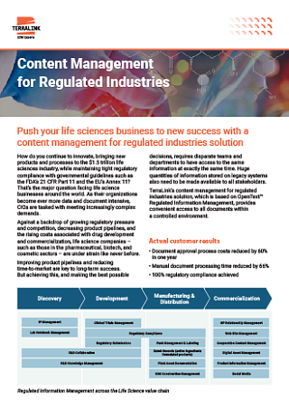 Content Management for Regulated Industries